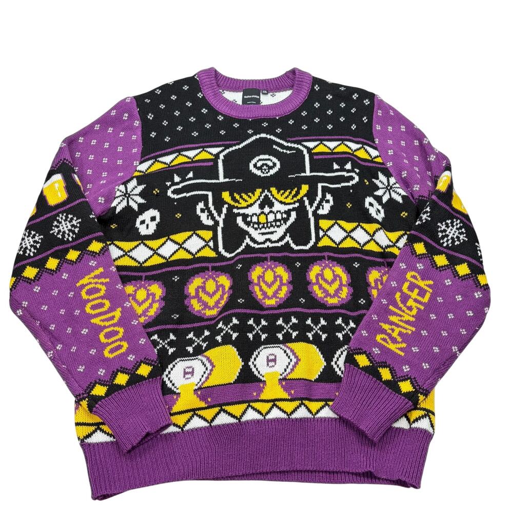 Voodoo Ranger mens skull gothic crew neck sweater. Size XXL. streetwear